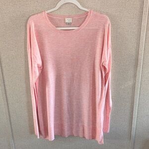 A New Day Pink Lightweight Knit Sweater XL Oversized Crewneck Soft Casual